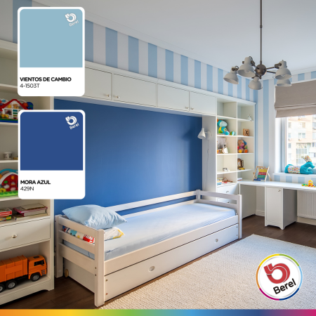 cuarto infantil niño azules berel