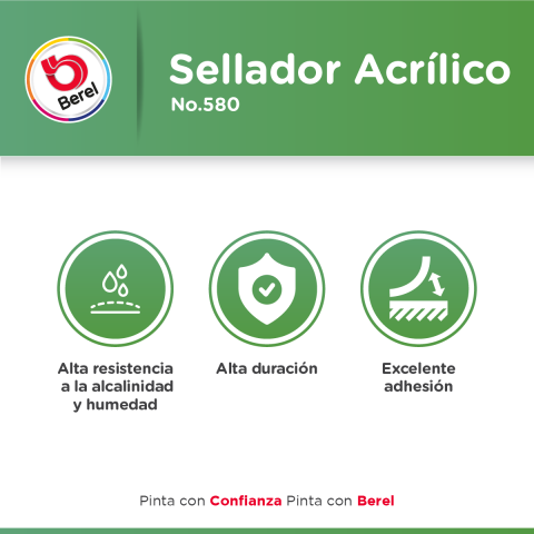 beneficios sellador acrilico 580 berel