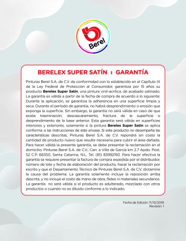 garantia berelex supersatin pinturas berel