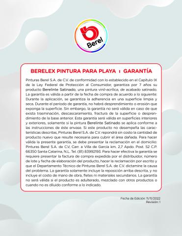 garantia berelex pintura para playa pinturas berel