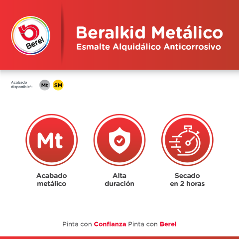 beneficios esmalte beralkid metalico semimate pinturas berel