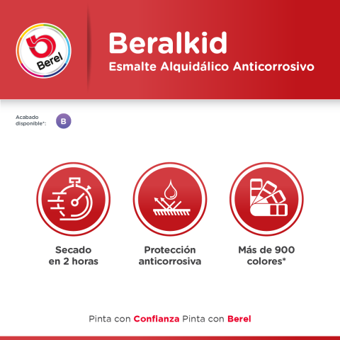 beneficios esmalte beralkid color brillante pinturas berel
