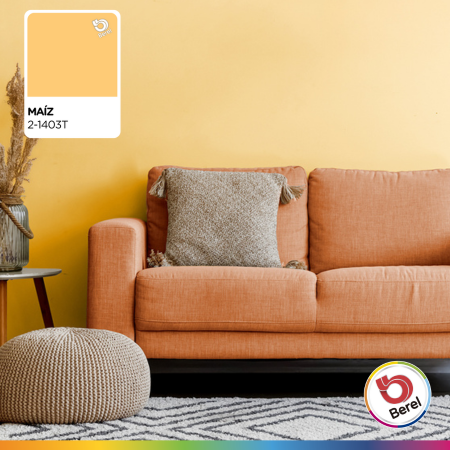 color berel 2025 amarillo maiz en sala naranja