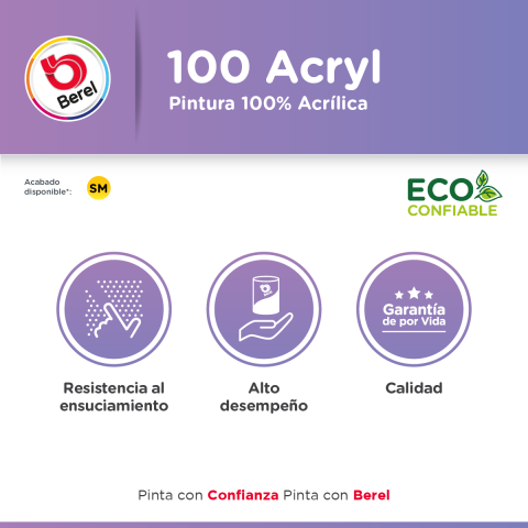beneficios berel 100 acryl pintura semimate