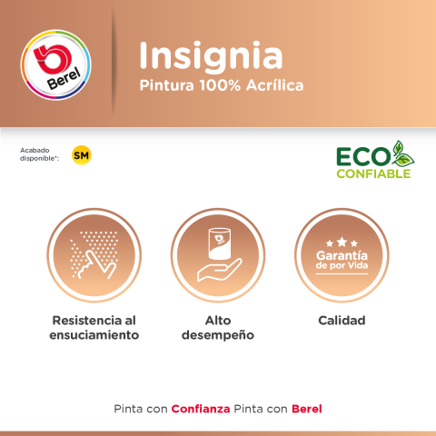 infografia 3 iconos 100 acryl insignia pinturas berel