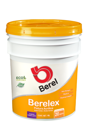 cubeta pintura berelex semibrillante pinturas berel 20 años