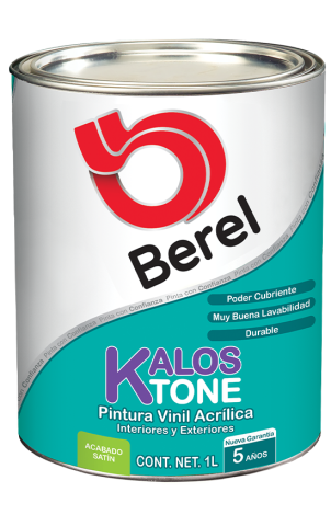 litro pintura kalos tone satinado pinturas berel 5 años