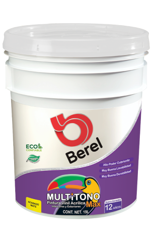 cubeta pintura multitono max mate pinturas berel 12 años