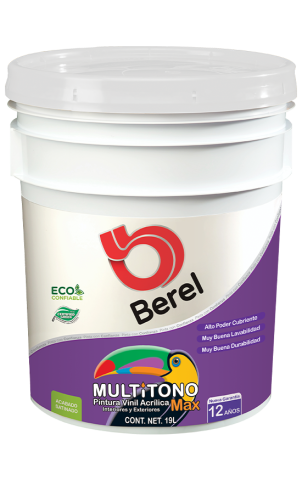 cubeta pintura multitono max satinado pinturas berel 12 años