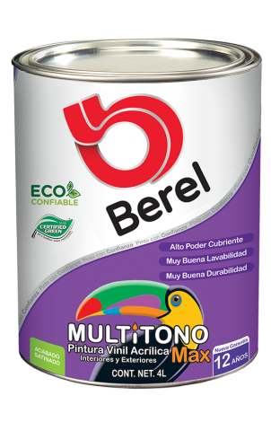 galon pintura multitono max satinado pinturas berel 12 años