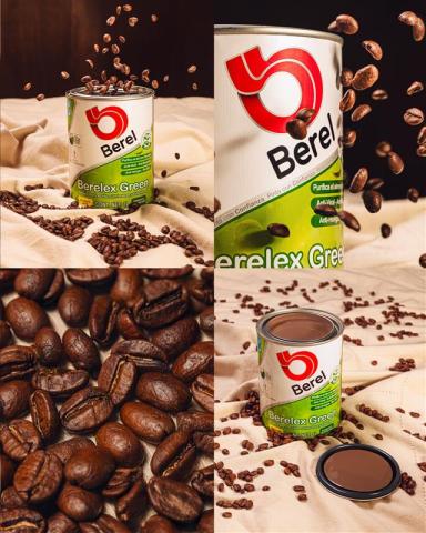 lata berelex green con granos de cafe pinturas berel