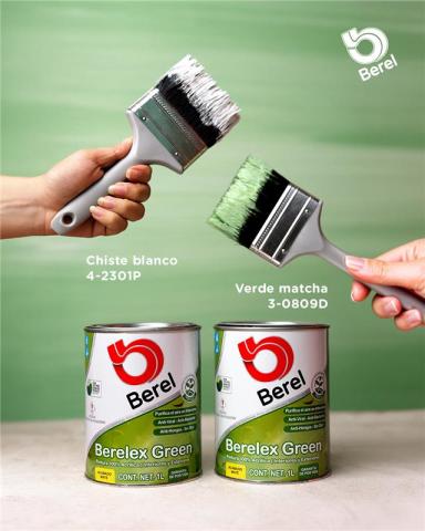 Berelex Green - Verde Matcha 3-0809D y Chiste blanco 4-2301P